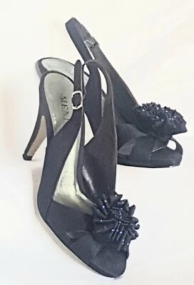 Menbur полуночный синий слинга назад заглянуть носок женские туфли размер Великобритании 5 ЕС 38 - Изображение 1 из 4