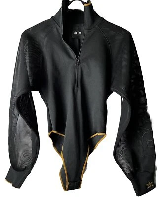 Adidas X Ivy Park Mujer Talla S Negro Malla Manga Poof Body Dorado Beyoncé Foto 1 de 4