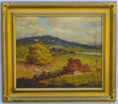 Robert William Wood (1889-1979) G. Day 1930s Original Texas Oil Painting 20x24 - Image 1 of 3
