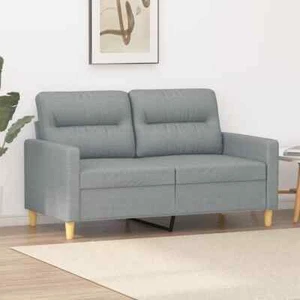 vidaXL 2-Seater Sofa Light Grey 120 cm Fabric - Picture 1 of 8
