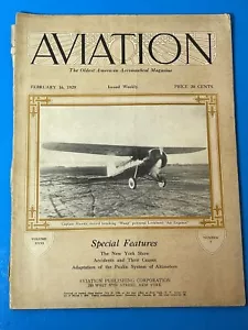 1929 16. FEBRUAR LUFTFAHRTMAGAZIN CAPT Hawk WASP AIR EXPRESS VORDERSEITE EINBAND - Bild 1 von 13