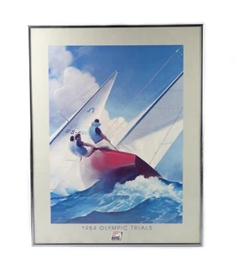 Rare Vintage US Sailing Team 1984 Olympic Trials Poster - Picture 1 of 6