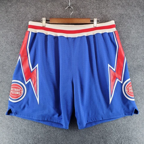 Detroit Pistons Shorts Mens 2XL Mitchell Ness Swingman Basketball 1978 Retro Cover