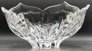 Lotus 11" Oval Bowl By Gorham Crystal - Picture 1 of 10