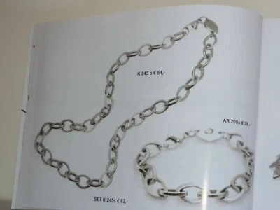 HALSKETTE + ARMBAND SET EDELSTAHLSCHMUCK MAGNETSCHMUCK MIT GLIEDERN NEU - Bild 1 von 4