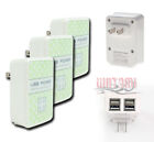 3X ADAPTATEUR MURAL USB 4 PORTS CHARGEUR D'ALIMENTATION POUR GALAXY S4 IV NOTE 3 III TAB NEXUS