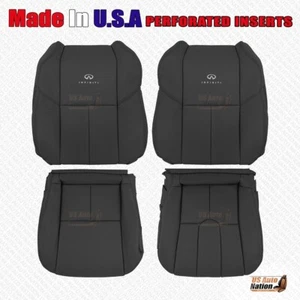 2003 to 2007 Fits Infiniti G35 Coupe Front Bottoms & Tops Leather Cover Black - Bild 1 von 5