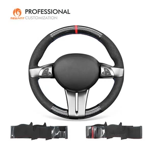 MEWANT PU fibra de carbono gamuza en relieve funda de volante para BMW Z4 E85 2003-2008 - Imagen 1 de 10