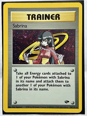 Sabrina Trainer 20/132 Gym Challenge Unlimited Holo Rare Pokemon Card TCG #V1 - Image 1 of 4