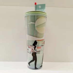 STARBUCKS + LOU 2024 Black History Month DAMON BROWN Cold Cup Tumbler 24oz NEW - Picture 1 of 2
