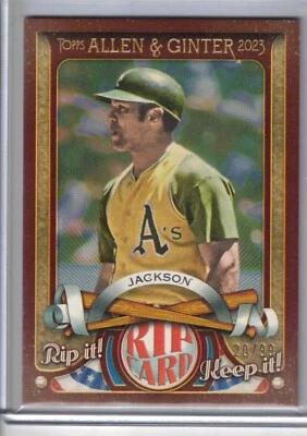 2023 TOPPS Allen & Ginter baseball Reggie Jackson RIP IT /99 card #RC-RJAC RARE - Image 1 of 2