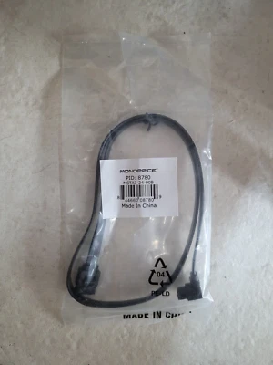 Monoprice SATA CABLE  MSTA3-24-90B 2ft PID: 8780 - Image 1 of 2