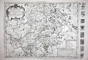 Bade-Wurtemberg Hessen Oberrhein Rhin Philippe Pretot Carte Map 1787 - Picture 1 of 1