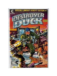 Destroyer Duck #1 Edición Beneficio Demanda Especial (Eclipse Comics febrero 1982) En estado bastante bueno+ - Imagen 1 de 12