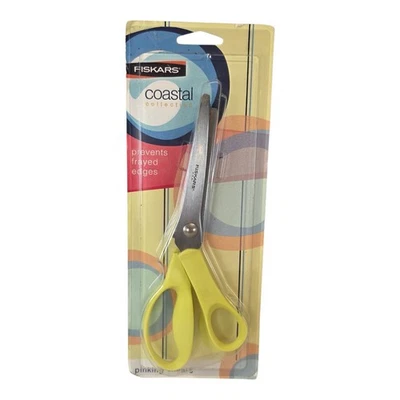 Fiskars Stainless Steel Pinking Shears Coastal Collection Green Handle - Image 1 of 4