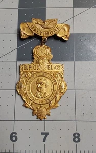 1903 BPOE Order of the Elks Baltimore MD Medal - Picture 1 of 2