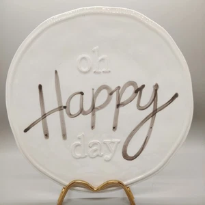 Mud Pie - Oh Happy Day Plate 8.5" - Picture 1 of 3