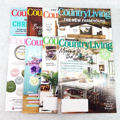 Lot of 8 Country Living Magazine 2021 Issues Jan - May and Sept - Dec - Image 1 of 4