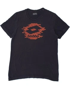 LOTTO Mens Graphic T-Shirt Top 2XL Navy Blue Cotton UT09 - Picture 1 of 3