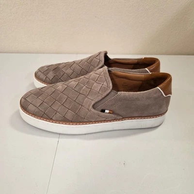 Allen Edmonds Para Hombres Talla 9 Taupe Tejido Gamuza Sin Cordones Tenis Zapatos Informales Foto 1 de 4