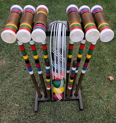 Juego completo de croquet Premier vintage Forster para 6 jugadores hecho en EE. UU. 1985 Foto 1 de 4