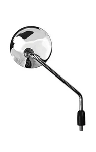 95105 Nickel Chrome Knockback Stem Round Motorcycle Mirror (RH,EC Spec)  - Picture 1 of 12