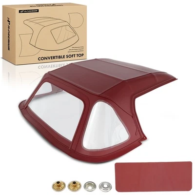 Nuevo techo blando convertible Burdeos A-Premium con ventana de plástico para MG MGB 71-80 Foto 1 de 4
