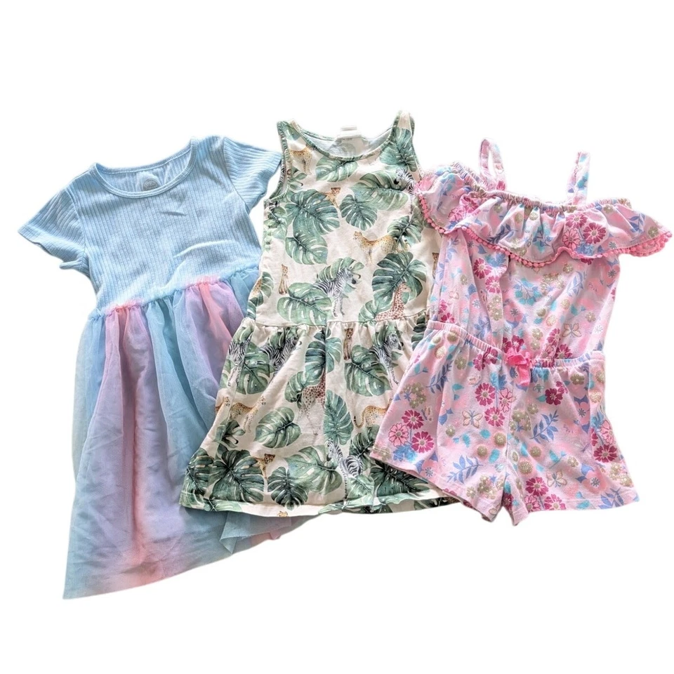 Paquete de vestido/mameluco de verano para niñas talla XS/5 Foto 1 de 4