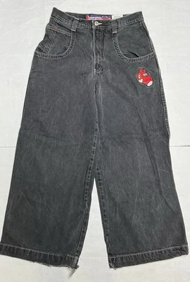 Calça jeans vintage Jnco tamanho 31x30 (real 29x28) fácil cachimbos largos azul boxe - Imagem 1 de 4