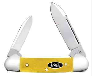 Case xx Knives Butterbean Smooth Yellow Bone 20027 Pocket Knife Stainless - Picture 1 of 3