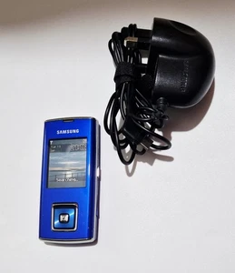 Samsung SGH J600 Blue Slide Retro Mobile Phone (O2 Network) Excellent Condition - Picture 1 of 6