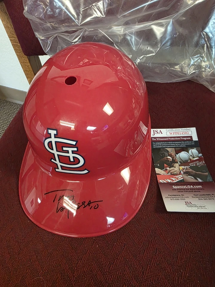 Casco de bateo de recuerdo réplica firmado por Tony LaRussa de los Cardenales de San Luis (JSACOA) Foto 1 de 4