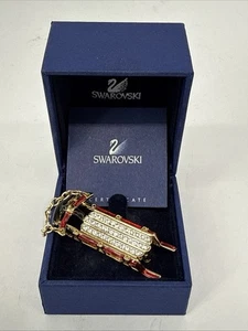 Spilla slitta slitta Swarovski spilla vacanze Natale firmata in scatola 1515105 - Foto 1 di 11