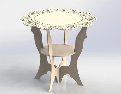 Vectors DXF Files Provencal Table Design For CNC Router And Laser Wood MDF - Image 1 of 4