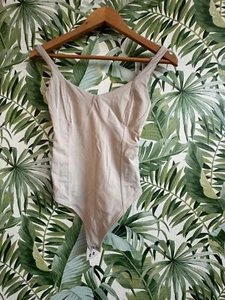 Abercrombie & Fitch beige scoop neck bodysuit size XS - Picture 1 of 10