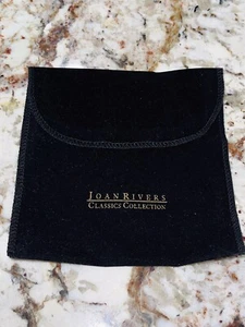 Joan Rivers Classics Collection Black Velvet Storage Bag 6”x 6” NOS Without Tags - Picture 1 of 9
