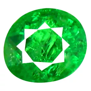 0.36 ct AAA Marvelous Oval Shape (4 x 4 mm) Green Tsavorite Garnet Gemstone - Picture 1 of 1
