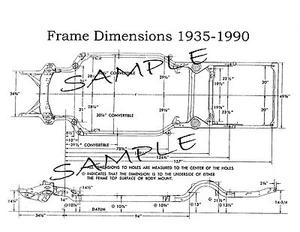 1968 1969 Chevrolet GMC C K Trucks Series 10 30 NOS Frame Dimensions - Picture 1 of 1