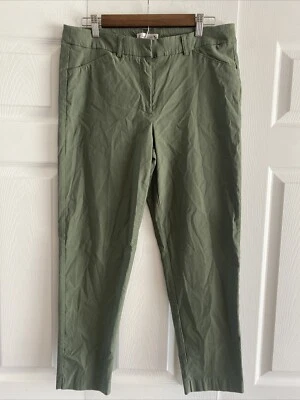 Nanette Lepore Women's 12 Green Straight Leg Trouser Stretch Pants Career - Image 1 of 4