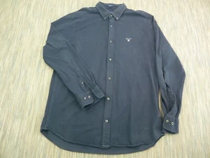 Gant Shirt Mens Extra Large XL Cotton Regular Fit Indigo Blue Embroidered Logo - Picture 1 of 12
