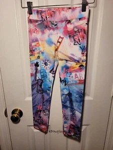 Justice Colorful Cities Leggings size 7 - Picture 1 of 7