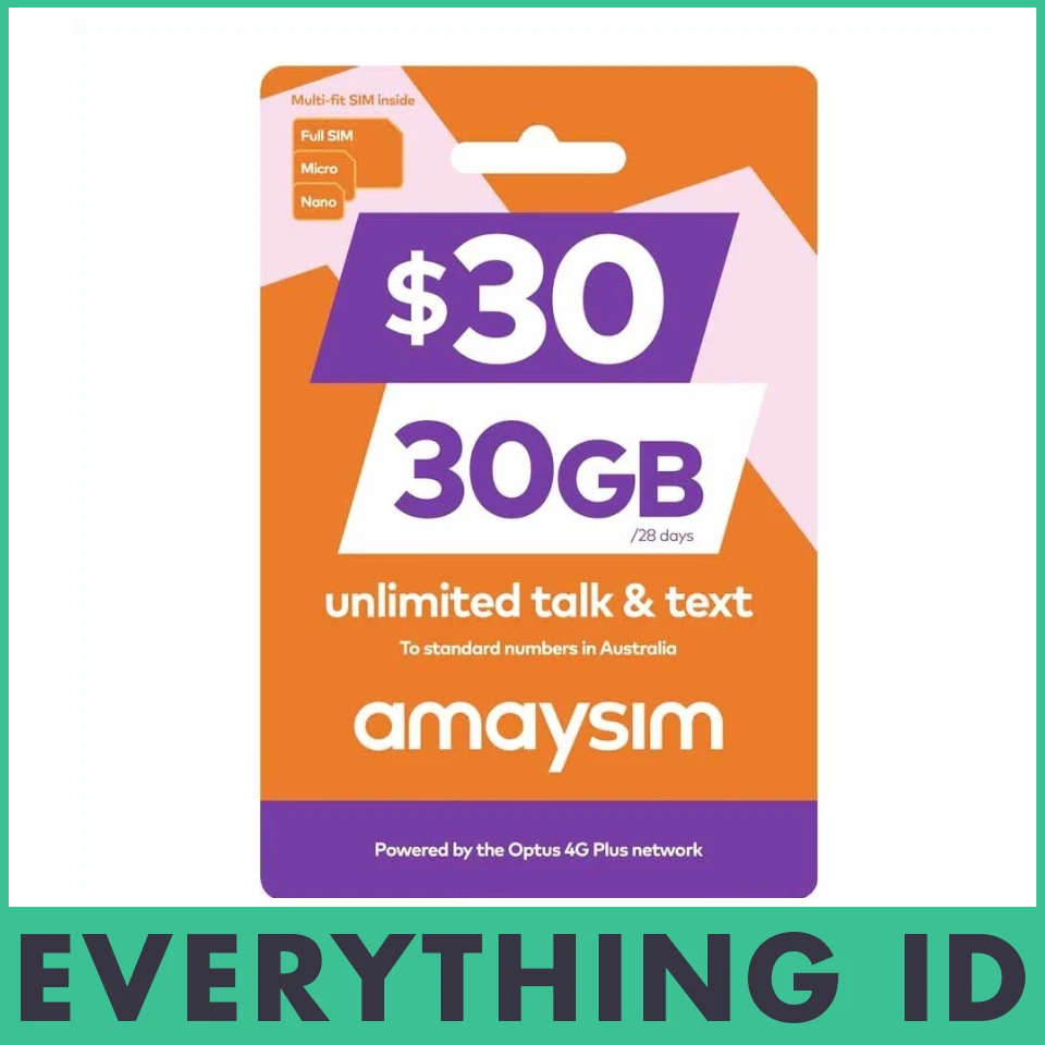 AUSTRALIAN AMAYSIM $30 PREPAID MULTI FIT SIM CARD PACK 3G 4G STANDARD NANO MICRO - Image 1 of 1