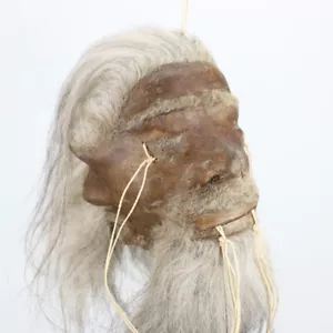 Réplica! Cabeza retráctil Colgante de espejo Shrunken Head Tsantsa Ecuador Jívaro Decoración - Imagen 1 de 2