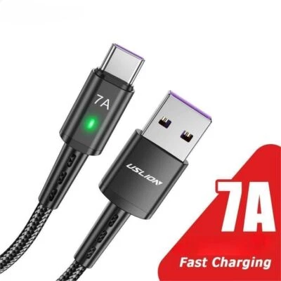 Charger Data 0.3/1/2M Fast Cable Wire Type C Cord Cables 7A USB Mobile Phone - Image 1 of 4
