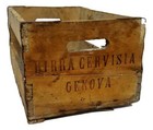 Rarissima cassa in legno birra cervisia genova inizi 900 - unica su ebay