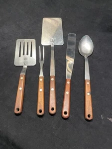 FLINT ECHO Stainless Steel Kitchen Utensil Cooking Set Of 5 - Picture 1 of 7