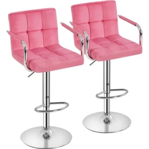 Bar Stools with Armrest, PU Leather Swivel Stools Set of 2 for Kitchen, Home Bar - Picture 1 of 156