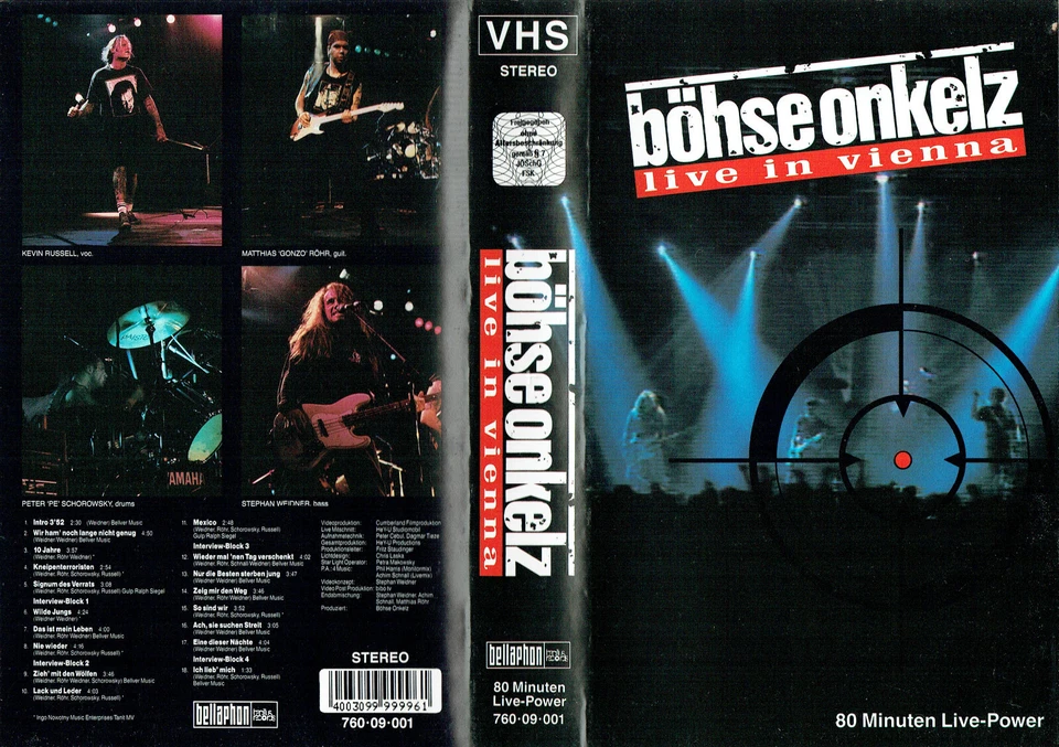 (VHS)  Videokassette - Böhse Onkelz – Live In Vienna - Bild 1 von 2