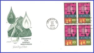 USA5 #1547 U/A ARTMASTER FDC BL4 conservación de energía - Imagen 1 de 1