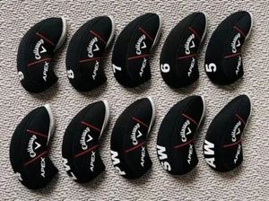 10Pcs Callaway APEX Club Golf Iron Headcovers Covers Neoprene Black - Picture 1 of 1